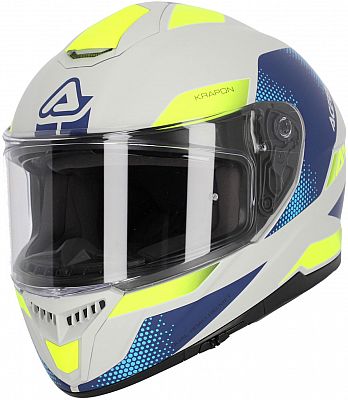 Acerbis Krapon, Integralhelm - Grau/Neon-Gelb/Blau - 3XL von Acerbis