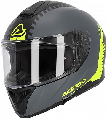 Acerbis Krapon, Integralhelm - Grau/Neon-Gelb/Schwarz - M von Acerbis