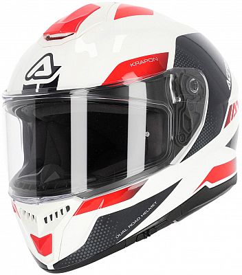 Acerbis Krapon, Integralhelm - Weiß/Rot/Schwarz - 3XL von Acerbis