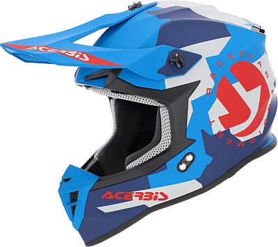 Acerbis Linear, Motocrosshelm - Matt Dunkelblau/Blau/Rot/Weiß - XL von Acerbis