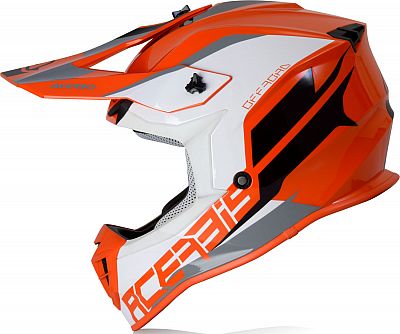 Acerbis Linear S22, Motocrosshelm - Orange/Weiß/Grau/Schwarz - M von Acerbis