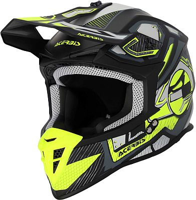 Acerbis Linear S24, Motocrosshelm - Matt Schwarz/Neon-Gelb/Grau - XL von Acerbis