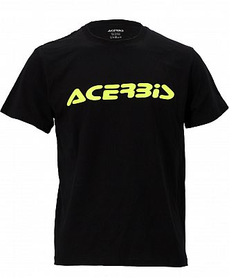 Acerbis Logo, T-Shirt - Schwarz/Neon-Gelb - XL von Acerbis