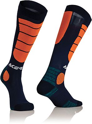 Acerbis MX Impact, Socken lang - Blau/Orange - S/M von Acerbis