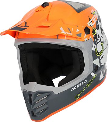 Acerbis Profile Junior, Motocrosshelm Kinder - Matt Orange/Grau/Weiß - T50 von Acerbis