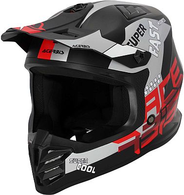 Acerbis Profile Junior, Motocrosshelm Kinder - Matt Schwarz/Rot/Weiß - T50 von Acerbis