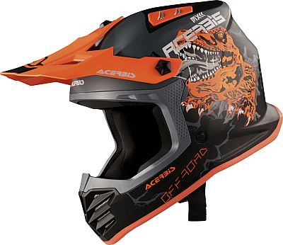 Acerbis Profile Junior, Motocrosshelm Kinder - Schwarz/Neon-Orange/Grau - T52 von Acerbis