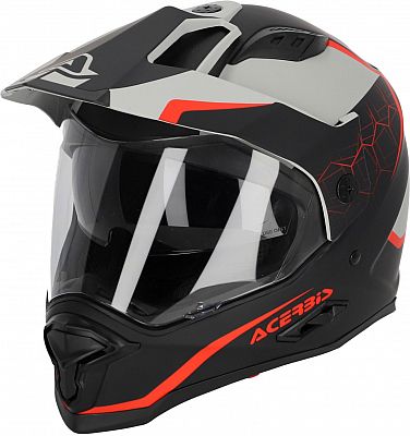 Acerbis Reactive, Endurohelm - Schwarz/Hellgrau/Rot - XS von Acerbis