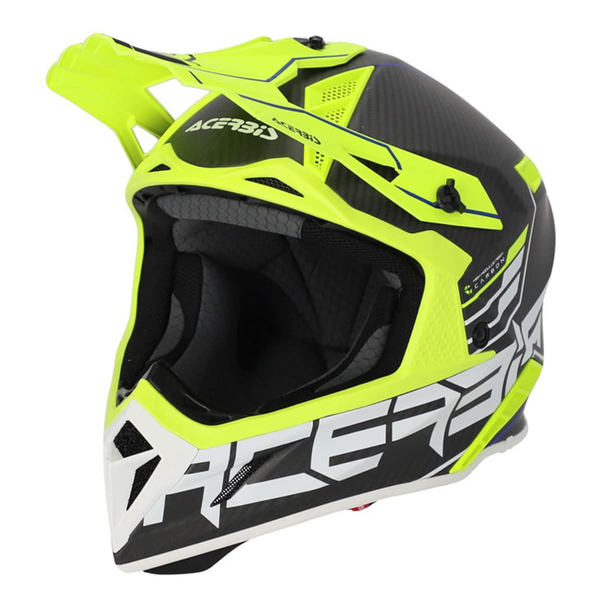 Acerbis Steel Carbon 2023 Motocross Helm (Black/Yellow,M (57/58)) von Acerbis