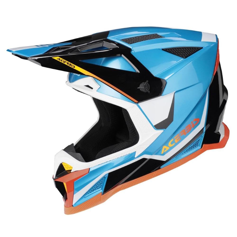 Acerbis T711 (CE) 22.06 Cross-Helm, Blau/Weiß, Größe M (57-58 cm) von Acerbis