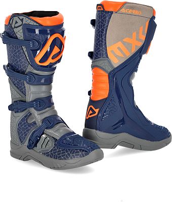 Acerbis X-Team, Stiefel - Dunkelblau/Grau/Orange - 44 EU von Acerbis