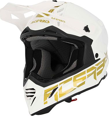 Acerbis X-Track, Motocrosshelm - Weiß/Gold - XXL von Acerbis