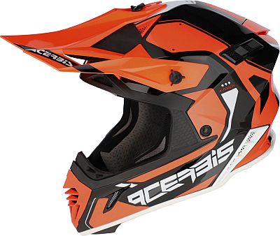 Acerbis X-Track, Motocrosshelm - Orange/Schwarz/Weiß - S von Acerbis