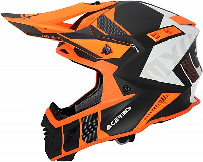 Acerbis X-Track, Motocrosshelm - Matt Neon-Orange/Schwarz/Weiß - M von Acerbis