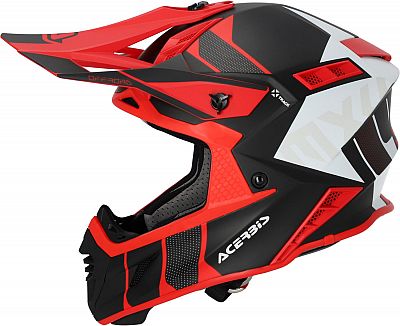 Acerbis X-Track, Motocrosshelm - Matt Schwarz/Rot/Weiß - S von Acerbis