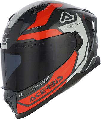 Acerbis X-Way, Integralhelm - Schwarz/Orange/Hellgrau - M von Acerbis