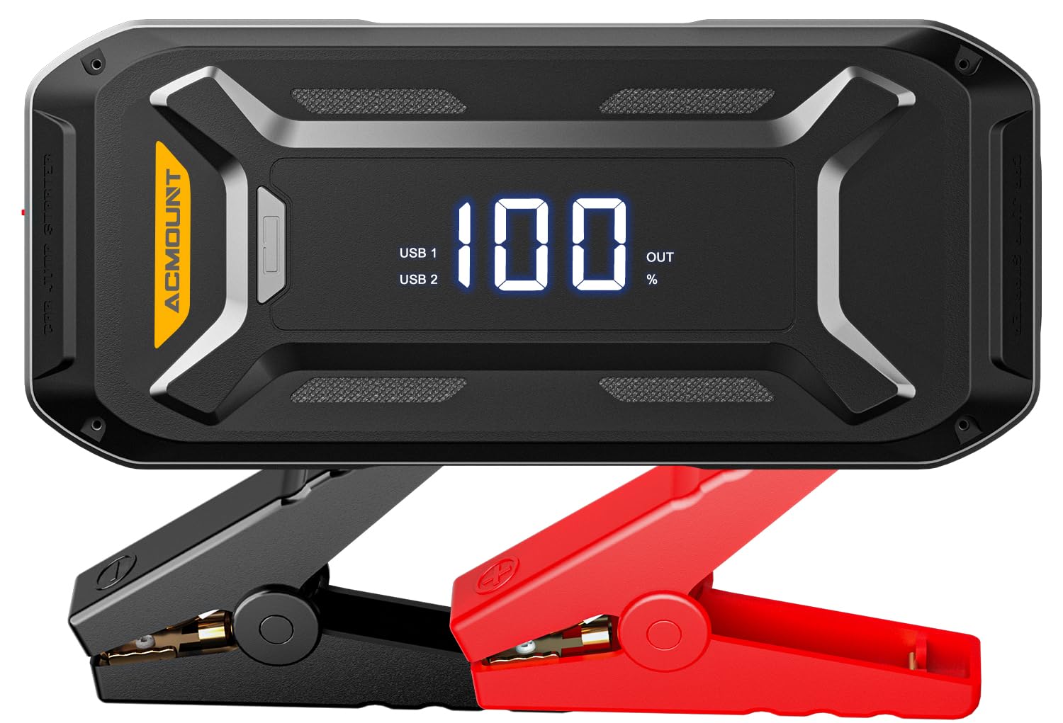 ACMOUNT Starthilfe Powerbank, 5000A Spitzenleistung Booster Auto Starthilfe Powerbank für Pkw (für Alle Benzin/10,0L Diesel), 12V Jump Starter mit LCD-Display, USB-Schnellladung, LED-Licht von Acmount