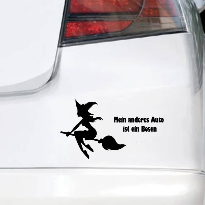 Auto Aufkleber Hexe Witch Frau Hexerei Mein Aanderes Auto ist ein Besen Autoaufkleber Sticker Aufkleber 2 Stücke von LZBBD