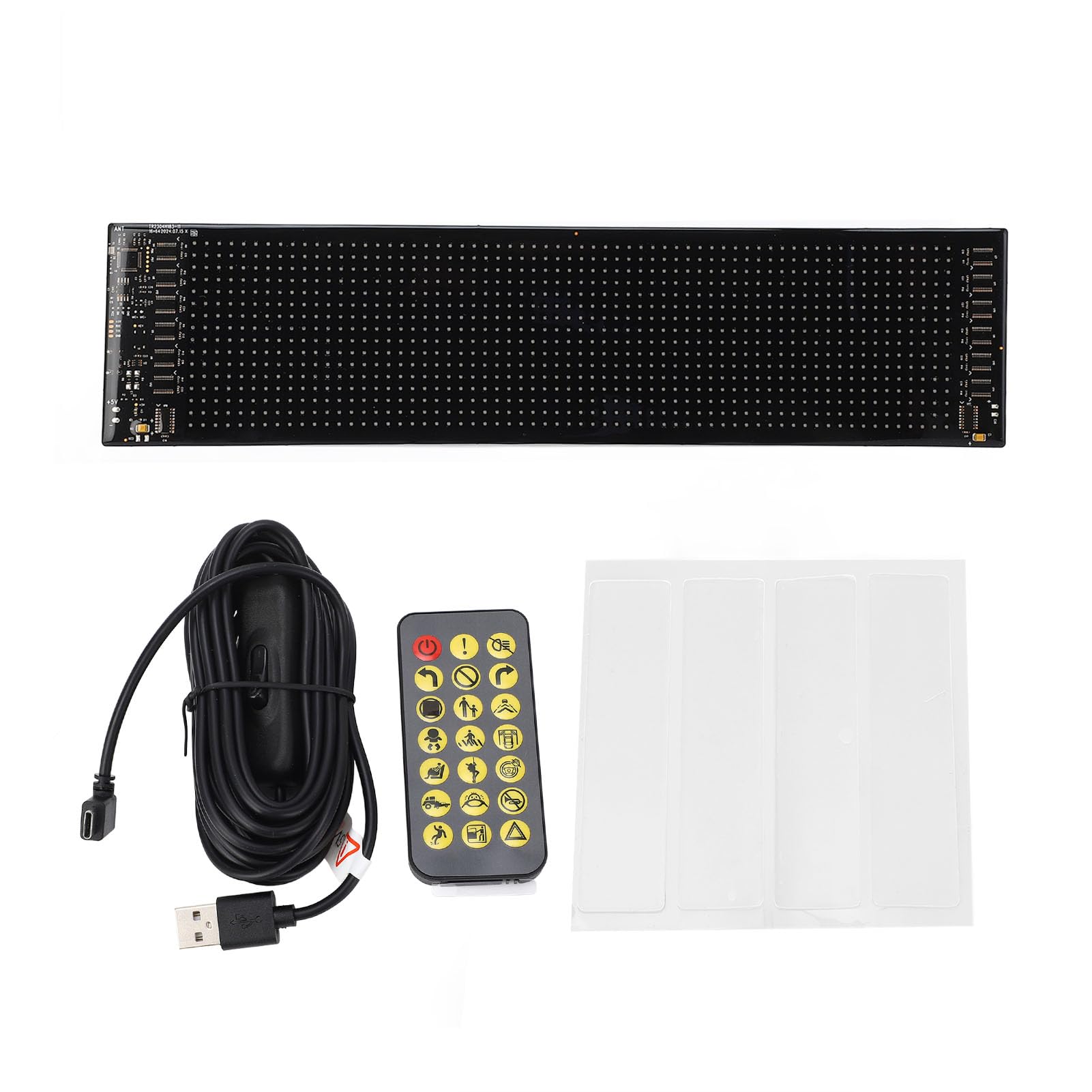 1024 Stück 16 X 64 LED-Display, Flexibler LED-Bildschirm, Hell, Bunt, APP-Steuerung, IP65 für den Außenbereich, USB-betrieben, Dünn, Flexibel für Bars, Restaurants, Partys, 16 X 64 von Acouto