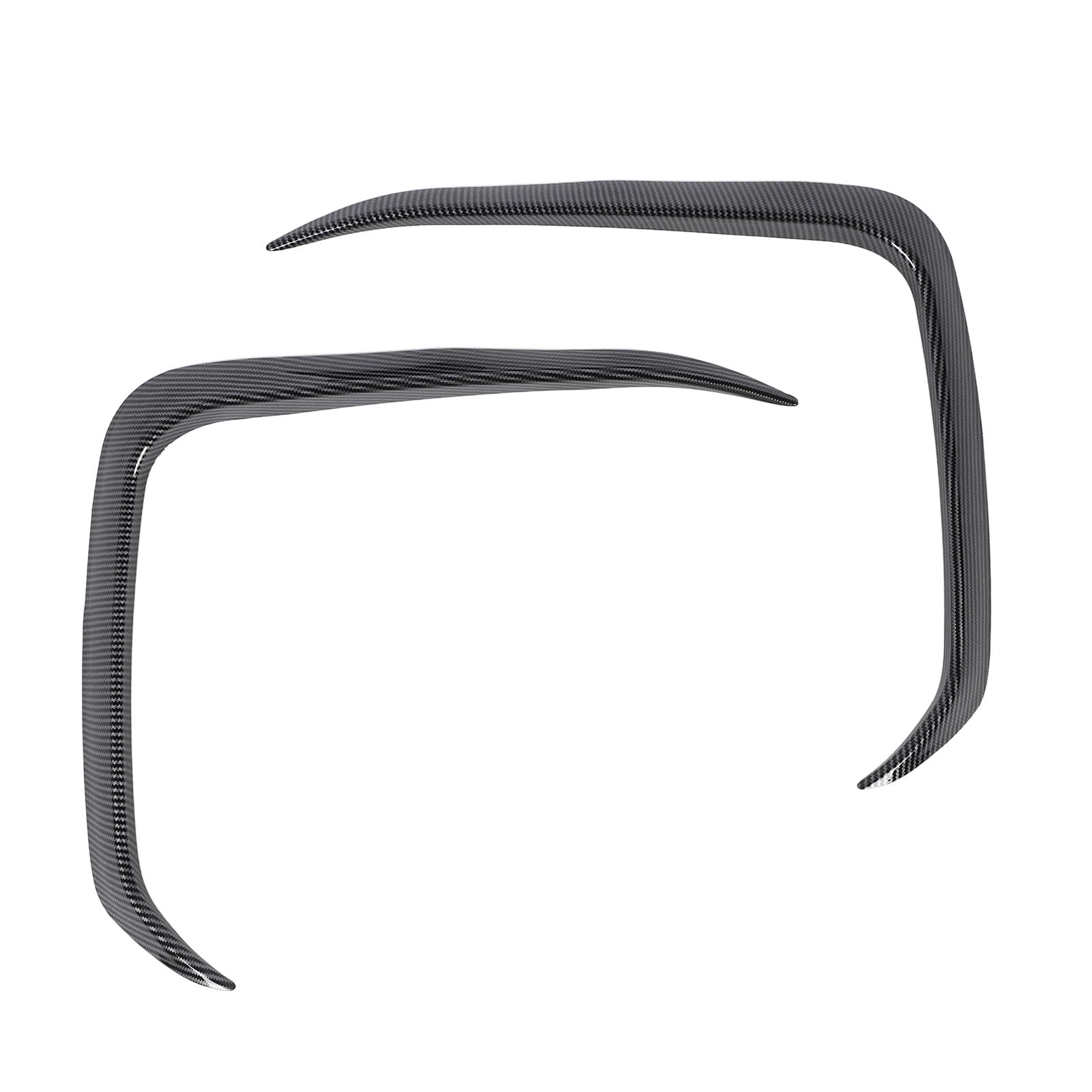 2pcs Vordere Stoßfänger Spoiler Aerodynamisch Links Rechts Cool (Helles Schwarz) (Kohlefaser-Stil) von Acouto