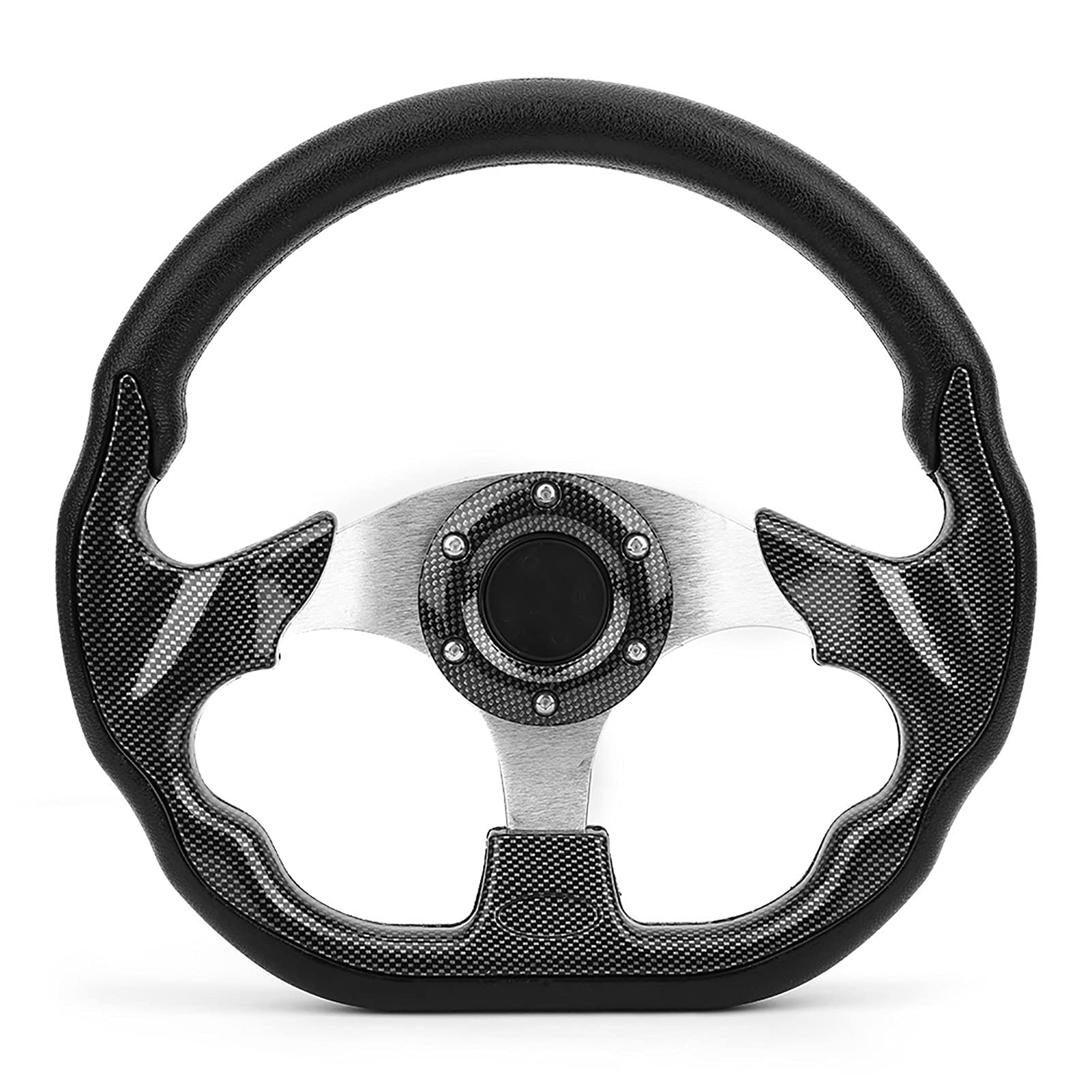 320 Mm Universal-Autolenkrad Carbon-Faser-Stil Racing Drift mit Hupenknopf für Drift-Lenkrad von Acouto