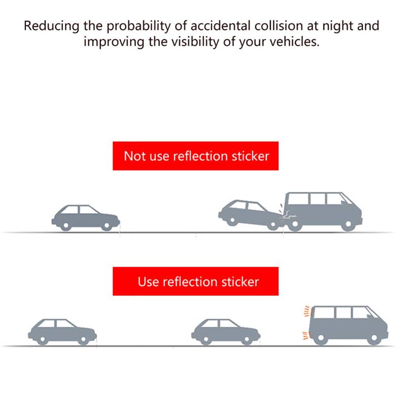 4 Stück Auto Rad Augenbraue Stoßstange Reflektierende Sicherheitswarnstreifen Klebeband Aufkleber Aufkleber RotReflektierender Aufkleber Reflektierender Warnaufkleber Rad von Acouto