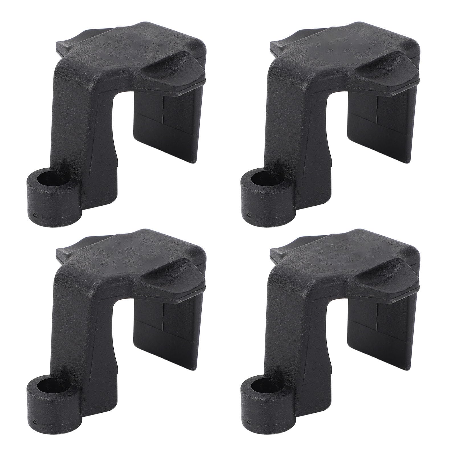 4 Stück Boots-Stoßstangen-Clips, Schnelles An- und Abklemmen von Stoßstangen für 1–1,25 Zoll Quadratische Schienen, Nylon-Ponton-Aufhänger mit 0,45 Zoll Augendurchmesser, (Black) von Acouto