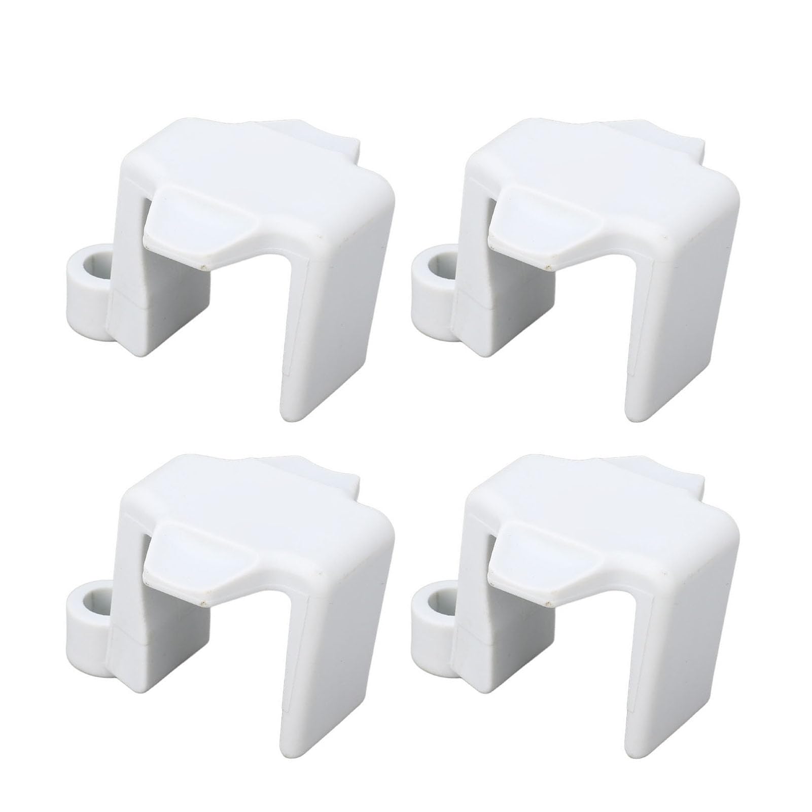 4 Stück Boots-Stoßstangen-Clips, Schnelles An- und Abklemmen von Stoßstangen für 1–1,25 Zoll Quadratische Schienen, Nylon-Ponton-Aufhänger mit 0,45 Zoll Augendurchmesser, (White) von Acouto