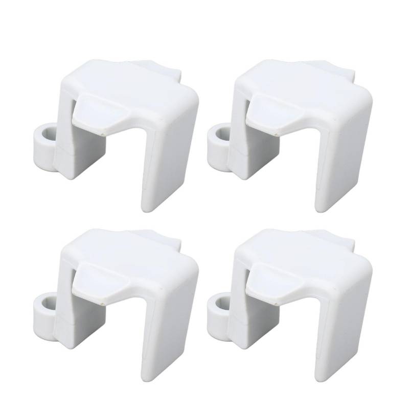 4 Stück Boots-Stoßstangen-Clips, Schnelles An- und Abklemmen von Stoßstangen für 1–1,25 Zoll Quadratische Schienen, Nylon-Ponton-Aufhänger mit 0,45 Zoll Augendurchmesser, (White) von Acouto