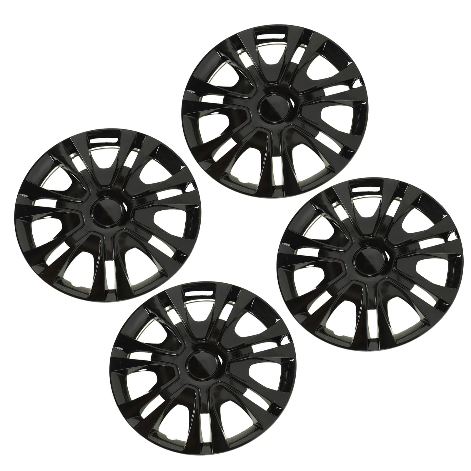 4PCS 14in Radnabe Bright Black Scratch Wheel Cover Universal-Ersatz für Fiesta Bietet eine Schutzbarriere für Schmutzräder in Makellosem Zustand von Acouto