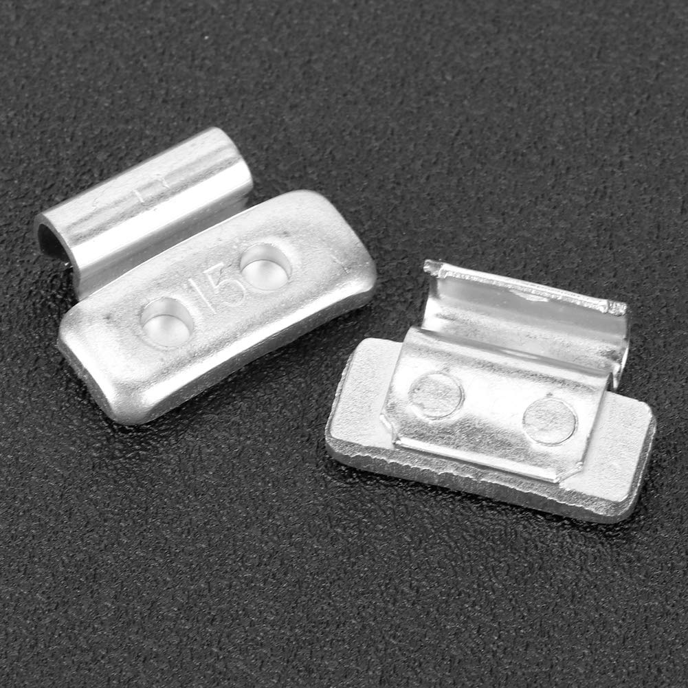 Acouto 15 G 0,53 100 Stück P Radgewicht Aluminiumlegierung Clip-On-Gegengewicht für Stahlräder 15 G ± 0,5 G Offe-Gewicht RadgewichtsausgleichClip-on BalancingReifenrad von Acouto