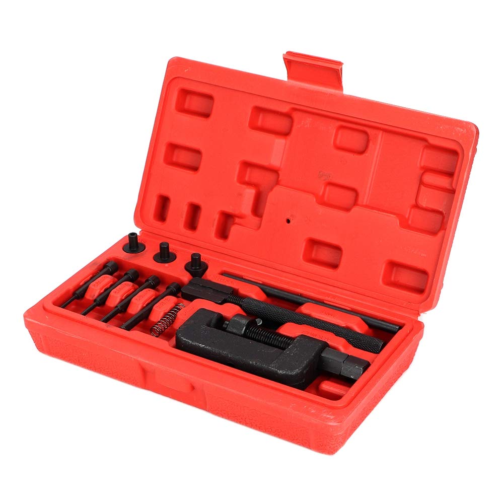 Acouto Motorrad Fahrrad Kettenbrecher Splitter Link Riveter Nieten Repair Tool Kit Set für den Langzeitgebrauch. Robuste Konstruktion mit Wärmebehandelter Motorradkette für Mehr von Acouto