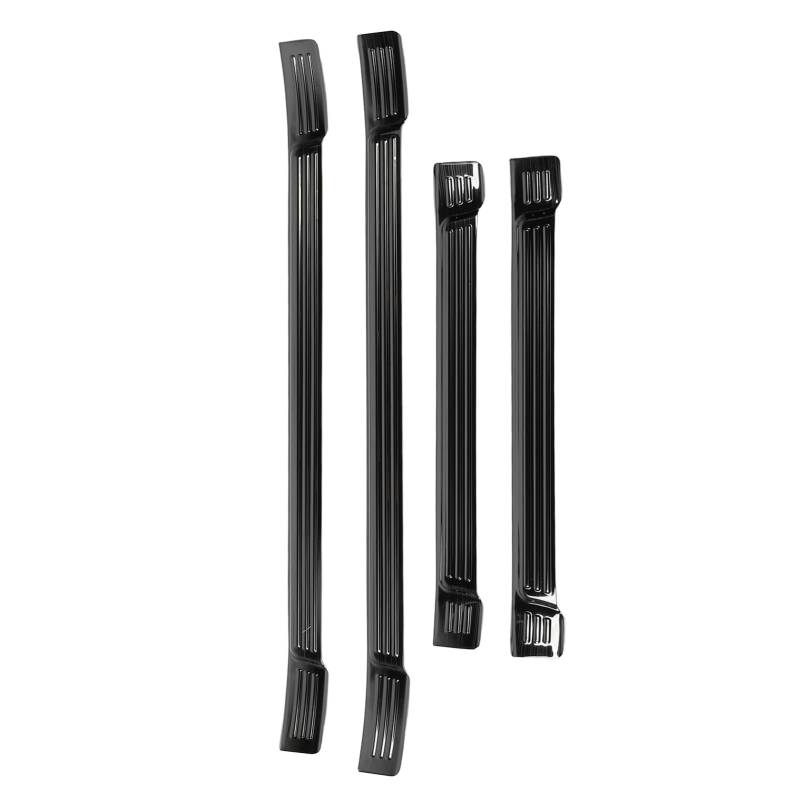 Acouto Türschwelle Protektor Trim Set Edelstahl 4pcs Ersatz für 2024 mit Starkem Klebeband Vorderen Linken Rechten Türen (Schwarz gebürstet) von Acouto