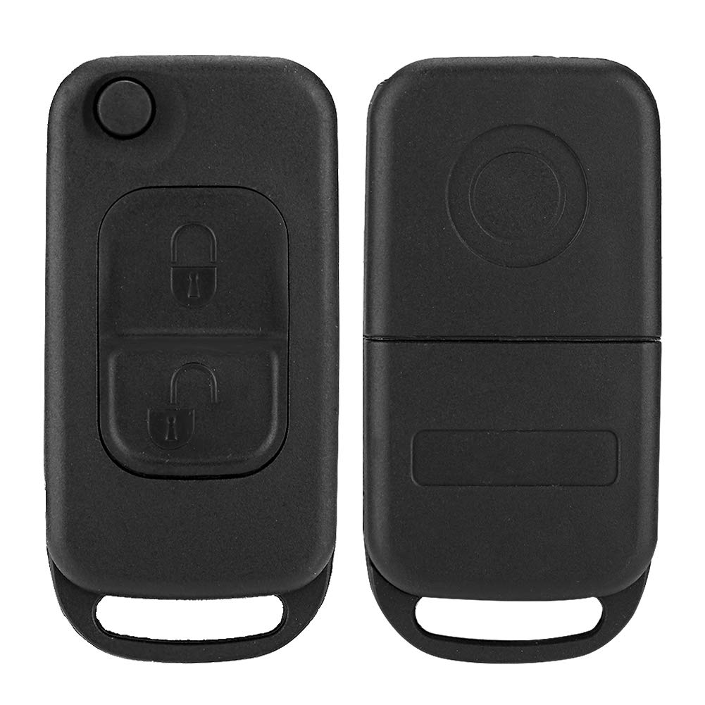 Clignotant SLK R170, Ersatz Schlüsselgehäuse mit Flip Autoschlüssel 2 Tasten Remote Key Fob Case Shell Cover Fit for Mercedes SLK Class E113 ACES W168 von Acouto