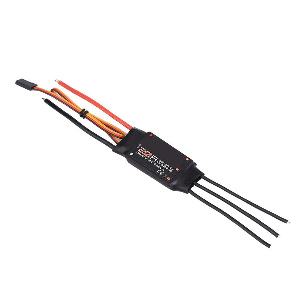 FPV ESC EMAX Blheli Serie 12A 20A ESC, Glatte und Lineare Gasreaktion für Quadcopter, Niedrige Spannung und Überhitzungsschutz, Blheli-Programm, Geeignet für 2-4S-Batterien, von Acouto