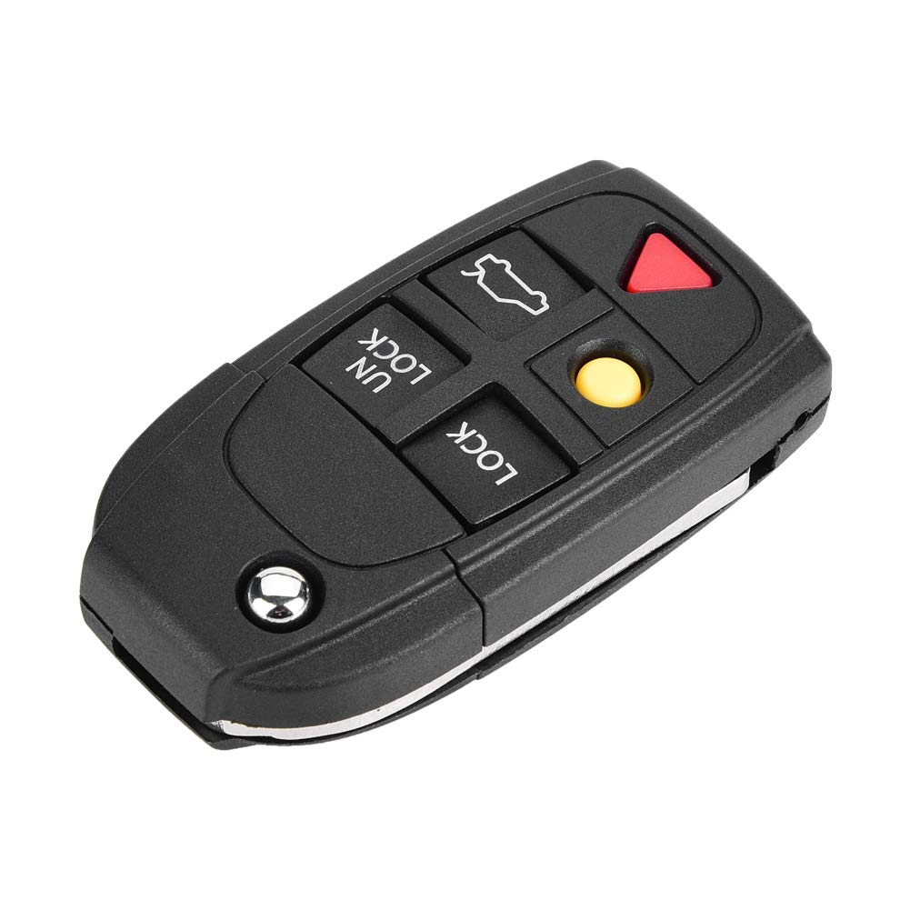 Fit für S60 S80 V70 XC70 XC90 Key Shell Case, Schlüsselkofferabdeckung für Tägliche Verschleiß, Fit für Enthusiasten, ABS -Material, Schwarz von Acouto