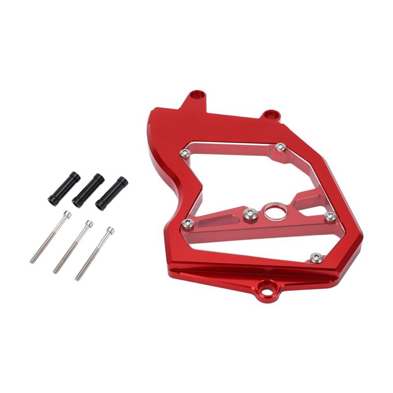 Kettenradabdeckung aus CNC-Aluminiumlegierung, Kettenschutz, Motorrad-Nachrüstung, Ersatz für ZX6R 2009–2021. Vordere Sp-Abdeckung. Vordere Sp-Kettenschutzabdeckung (Rot) von Acouto