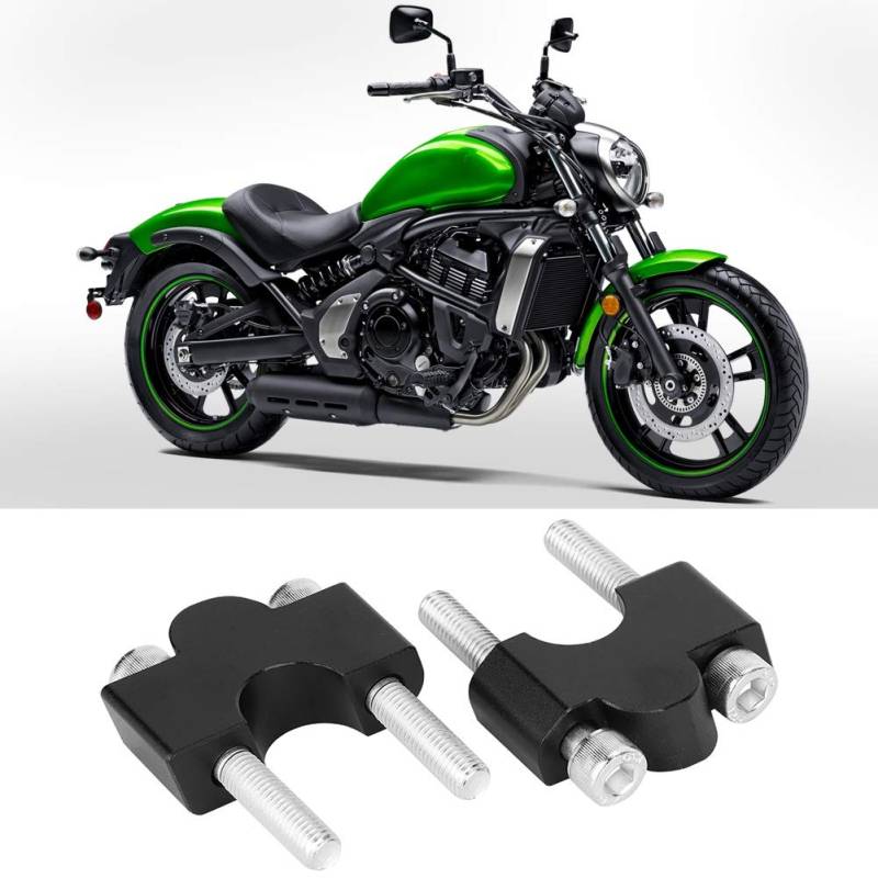 Lenkeradapter Oben Feste Klemme Breite Riser Ersatz für Kawasaki Vulcan S 650 VN650 2015-2018 2020 Vulcan Lenkererhöhung Vulcan Riser Kawasaki von Acouto