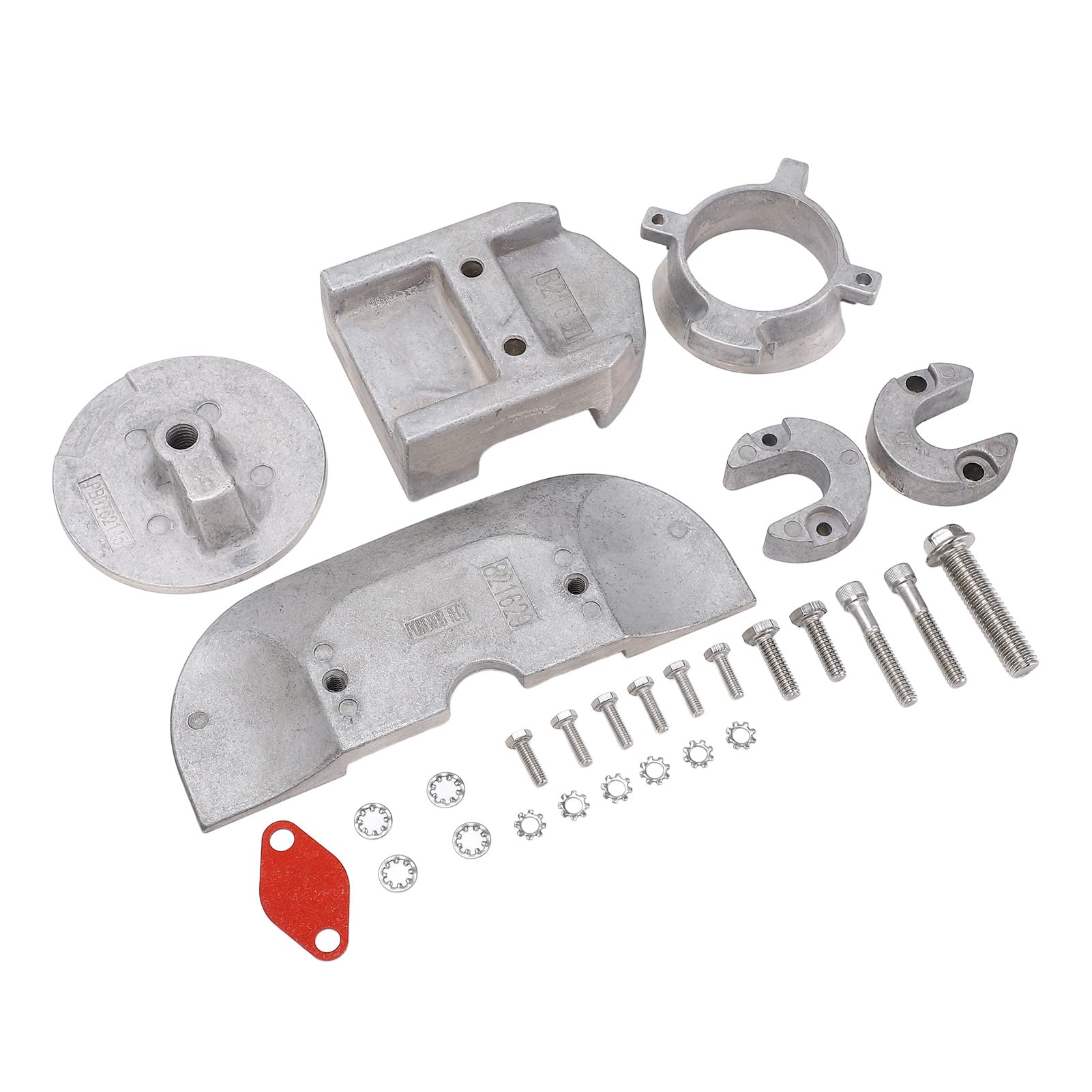 Marine-Anoden-Kit mit Z-Antrieben der Generation 2 von Mercruiser Alpha One ab 1991, Einschließlich Flacher Trimmklappenanode, Kardanischer Anode, Plattenanode und Hubram-Anoden von Acouto