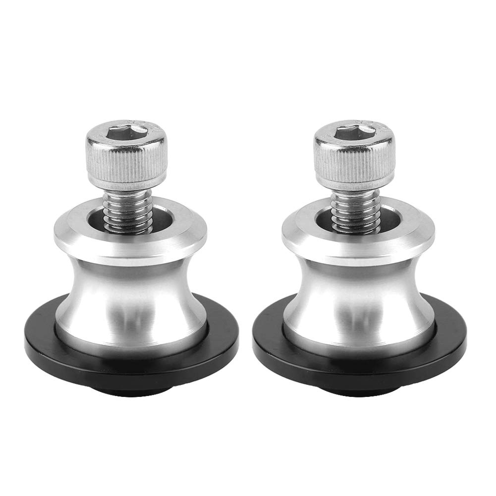 Motorrad CNC Heckständer Schwung Arm Spulen Sliders und Fixation, Geeignet für Motorrad General, 2PCS (SILVER) von Acouto