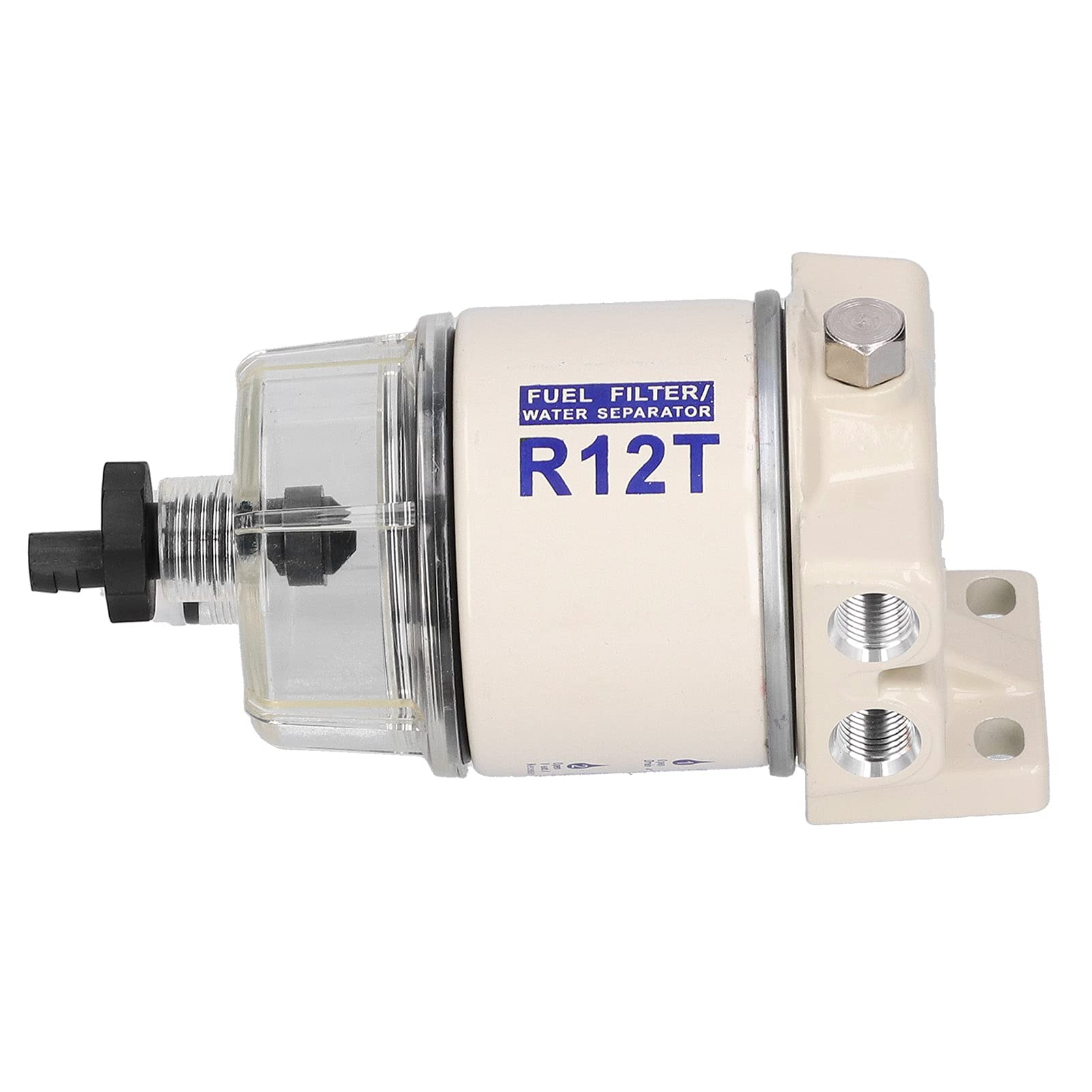 R12T, 121 R12T Marine Spin-On Kraftstoff Filter Wasser Abscheider 30GPH Durchfluss Rate mit Selbst Entlüften Dem Abfluss Ersatz, Geeignet für Alle Arten der Kr von Acouto