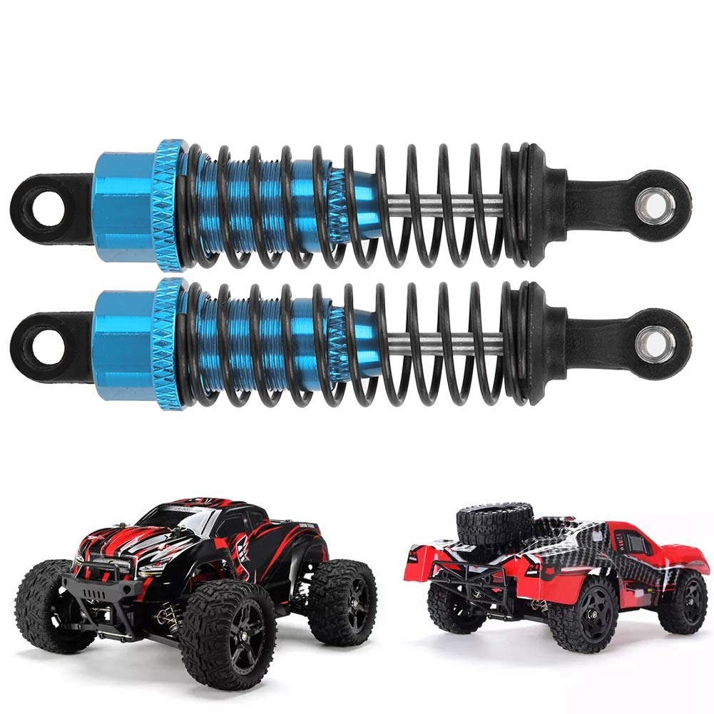 RC-Car-Stoßdämpfer aus Metall mit Hervorragender Dämpfungswirkung für 1/16 RC-Car, 70 Mm, Blau, 2er-Set, für Stabiles und Flexibles Fahren von Acouto