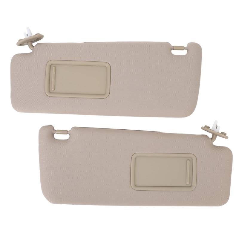 Sonnenblende, Links Rechts Sonnenschutz Sonnenschutz mit Make-up-Spiegel für 4Runner 2010–2024, Beige von Acouto