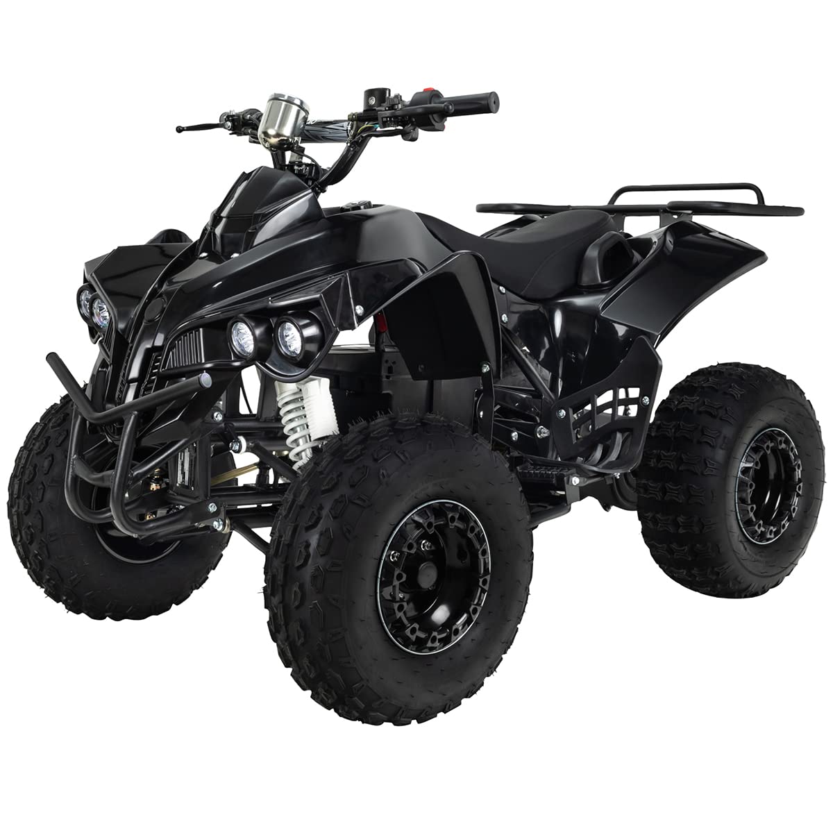 Actionbikes Motors Kinder Quad Elektro ATV S-10 | 𝟒𝟖 Volt 𝟭𝟬𝟬𝟬 Watt Motor bis 𝟐𝟬 km/h - Kinderquad - Pocket Quad - Miniquad - Scheibenbremsen - Für Kinder ab 8 Jahren (Schwarz) von Actionbikes Motors