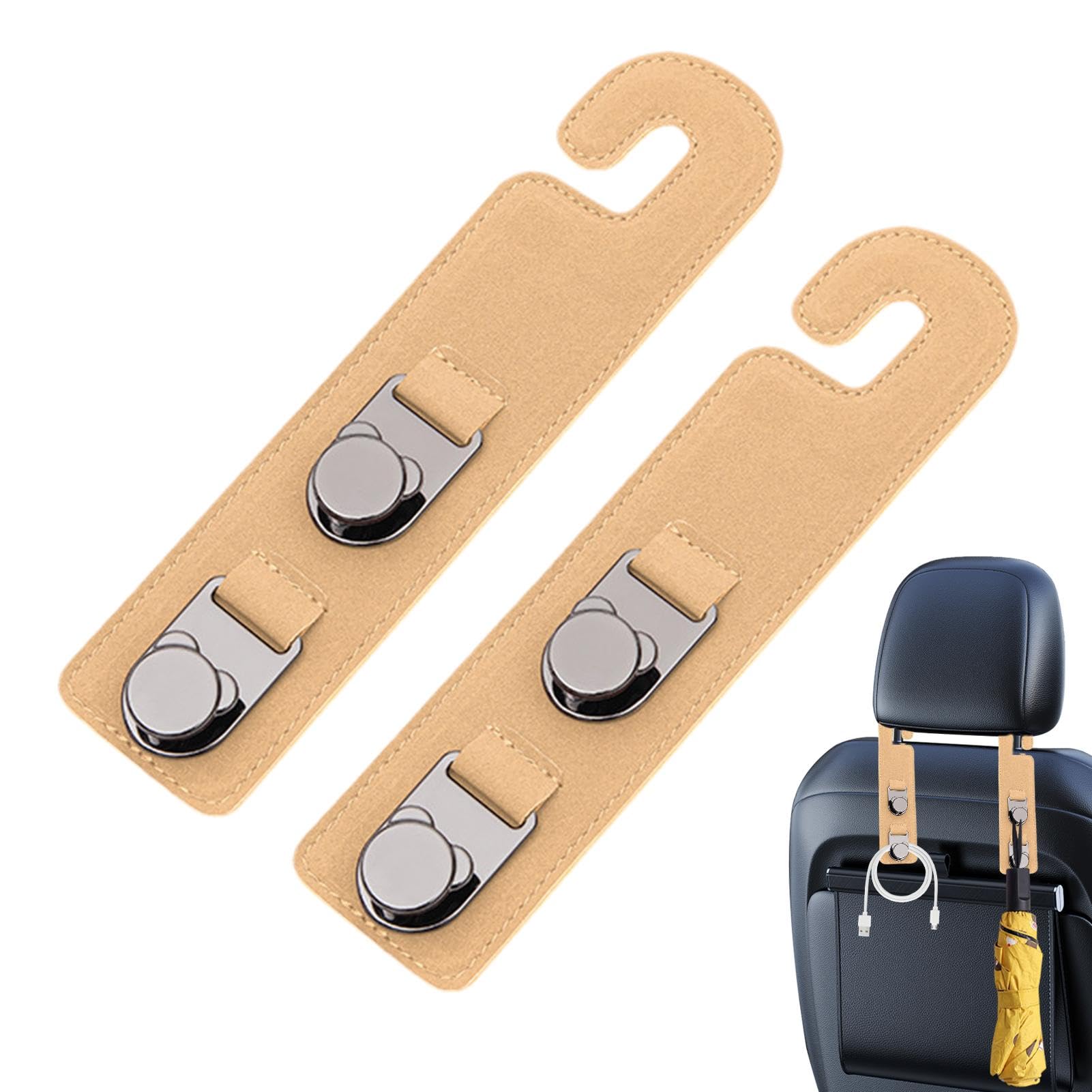 Acunny Autositz-Kopfstützenhaken, Aufbewahrungs-Kopfstützenaufhänger,Flexible Rückenlehnen-Organizer - Stabile Auto-Organizer-Haken, glattes Design für Handtasche, Geldbörse, Mantel von Acunny