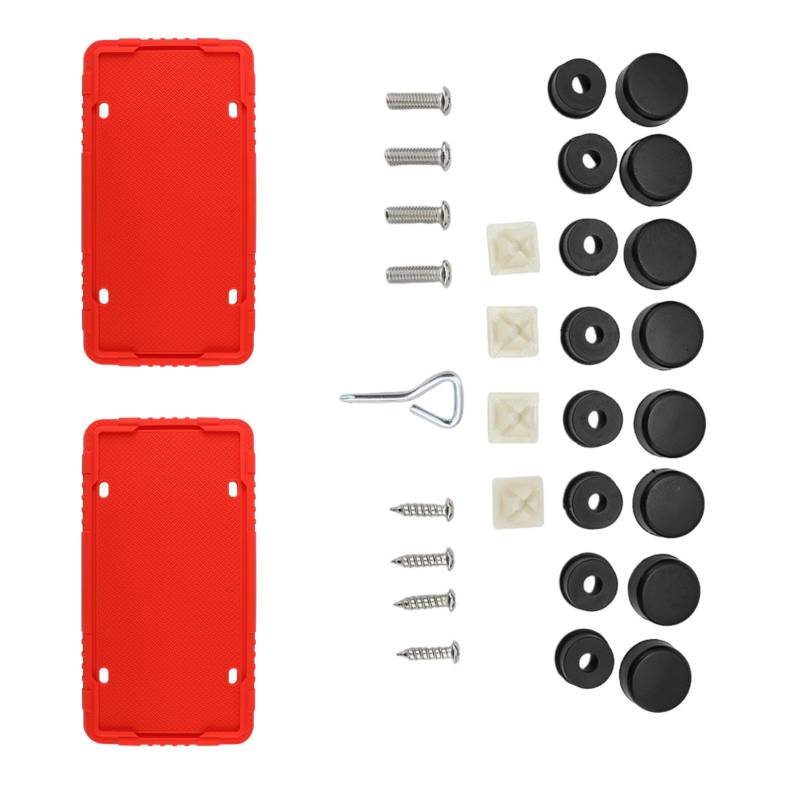 Acunny Silikon-Autoschild-Rahmen,Silikon-Autoschild-Rahmen - Vorderer Nummernschildrahmen - Kratzfeste, rostfreie, wetterfeste Plattenabdeckung mit Entwässerungslöchern für Auto, Männer, Frauen von Acunny