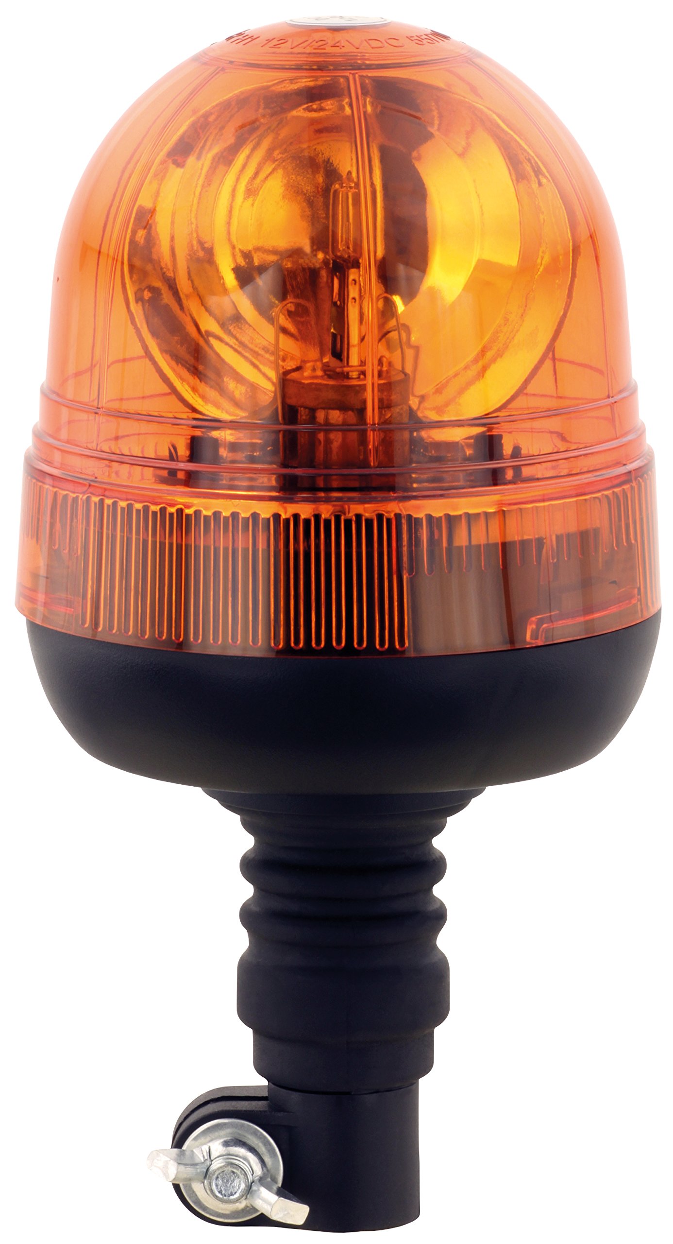 AdLuminis Halogen Rundumleuchte Orange, groß mit flexiblem Fuß, Blinkleuchte 12V 24V, ECE R65 Straßenverkehr Zulassung, KFZ Warnleuchte von AdLuminis