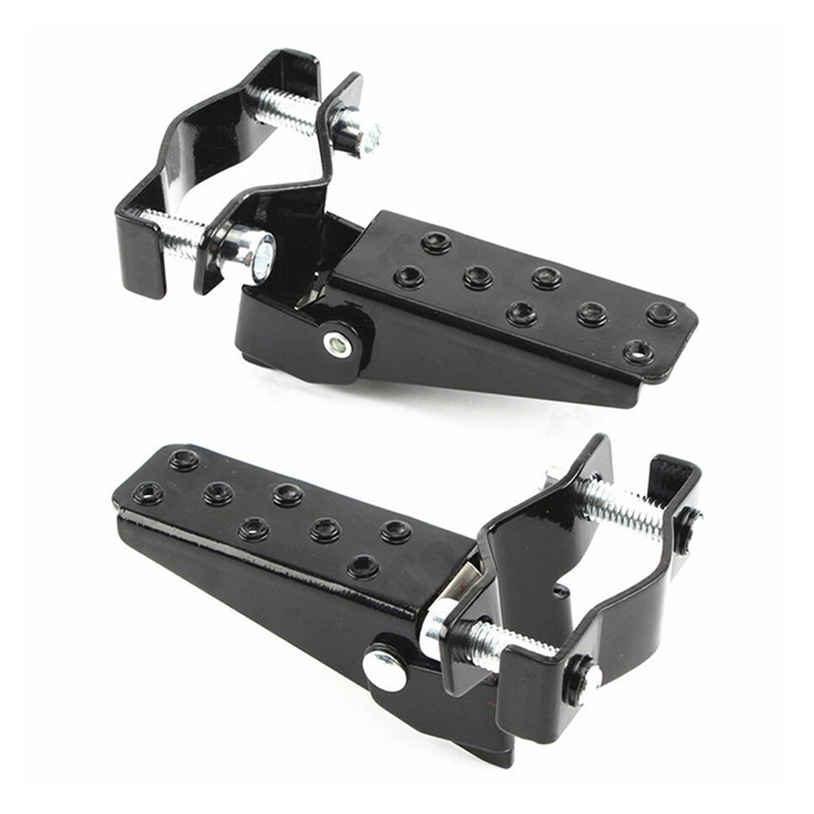 2 Stück 1 Pair Universal Fit Schwarz Motorrad Passagier Hintere Pedal Fußstütze 25-28mm von AdaNti