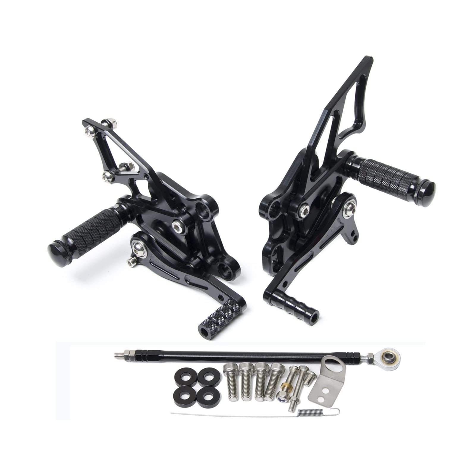 For Kawasaki For Ninja 300 Motorrad Einstellbare Fußstifte REST SET FOOTPEGS PEDALE GEFÜHREN FALSFEST For NINJA 300 2013/2014/2015 von AdaNti