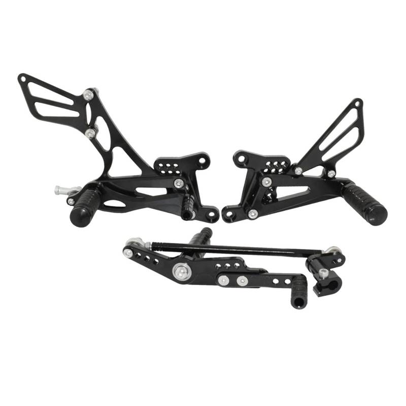 Verstellbare Motorradkurbel-Schwarz-Fußstütze-Motorrad-Set For Yamaha For YZF For R1E 2007 von AdaNti